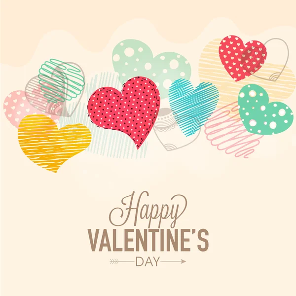 Buon San Valentino biglietto di auguri . — Vettoriale Stock