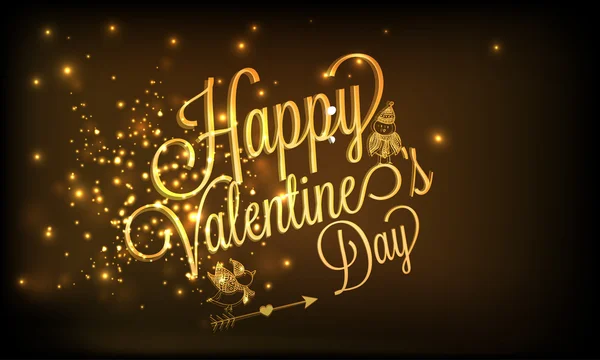 Feliz día de San Valentín cartel de celebración . — Vector de stock