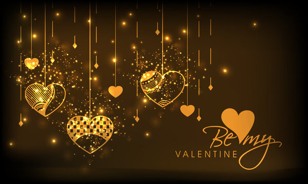Happy Valentines Day celebration greeting card.