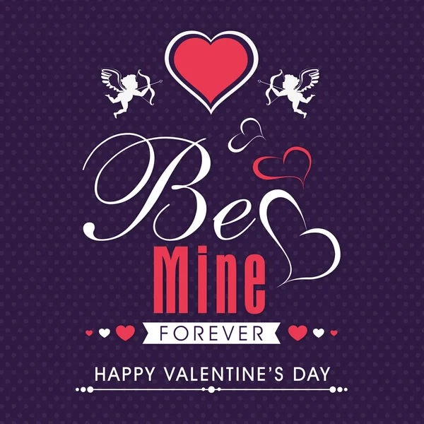 Wenskaart ontwerp voor Happy Valentines Day viering. — Stockvector