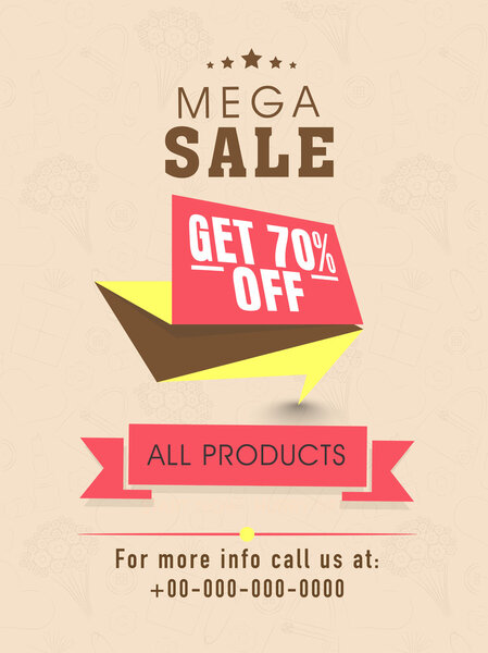 Sale flyer, banner or template design.
