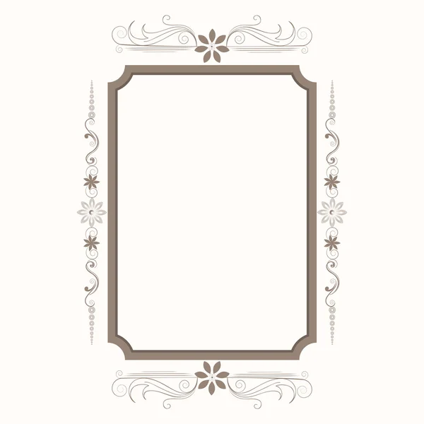 Concept of floral design decorated frame. — Stock Vector