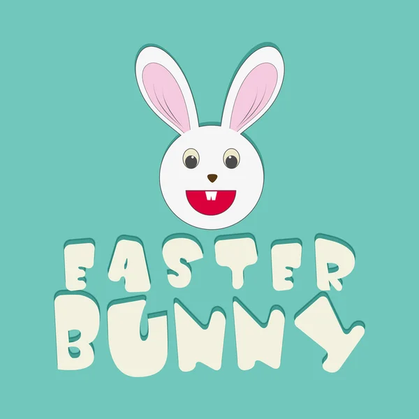 Söt kanin för Glad påsk firande. — Stock vektor