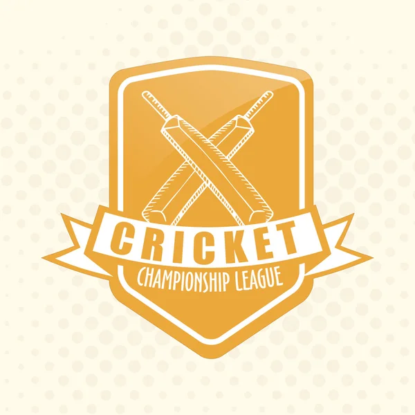Klistermärke, tagg eller etikett design för Cricket. — Stock vektor