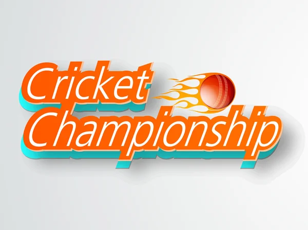 Design de cartaz ou banner para o Campeonato de Críquete . — Vetor de Stock