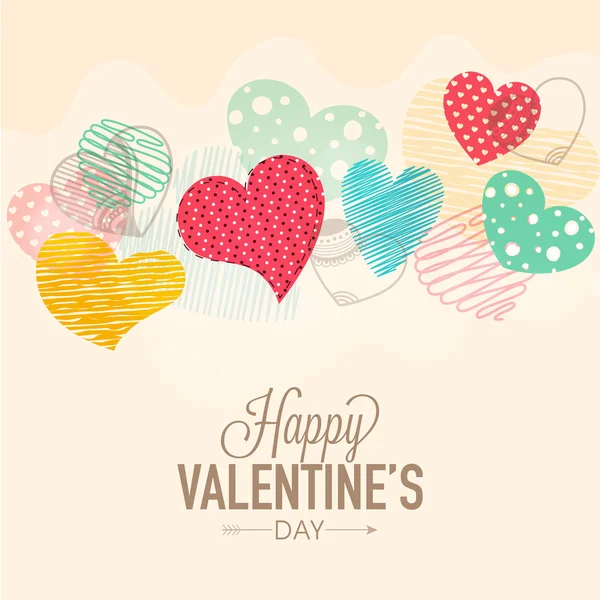 Happy Valentines Day viering wenskaart. — Stockvector