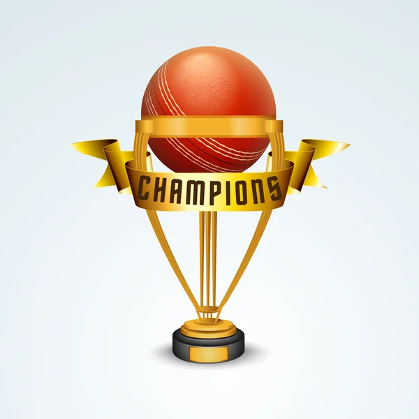 Zlatá trofej pro kriket. — Stockový vektor