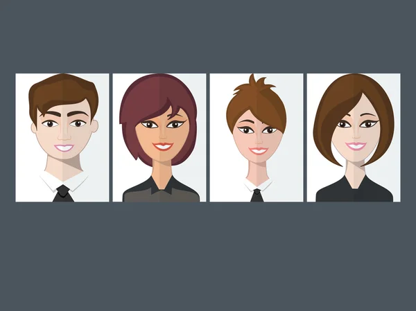 Concept van zakelijke avatars. — Stockvector