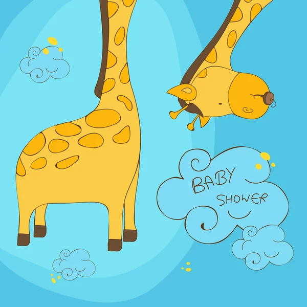 Concept of invitation card design for baby shower celebration. — Stock Vector