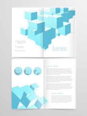 İki broşür, el ilanı ya da iş için şablon sayfa.