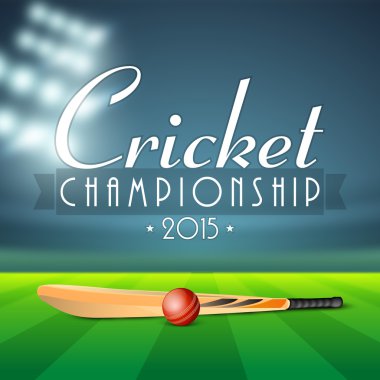 Parlak Kriket Şampiyonası için topu sopasıyla.