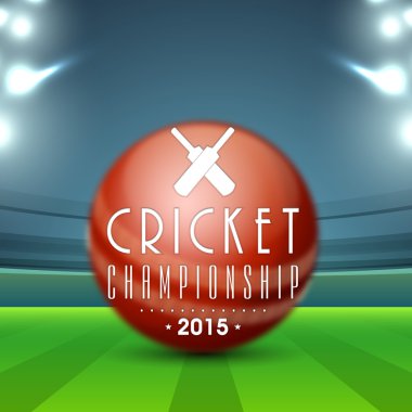 Kriket için parlak top.