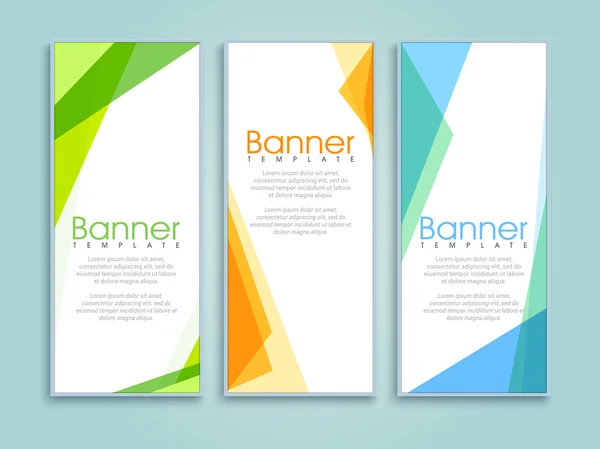 Conjunto de banners do site . — Vetor de Stock