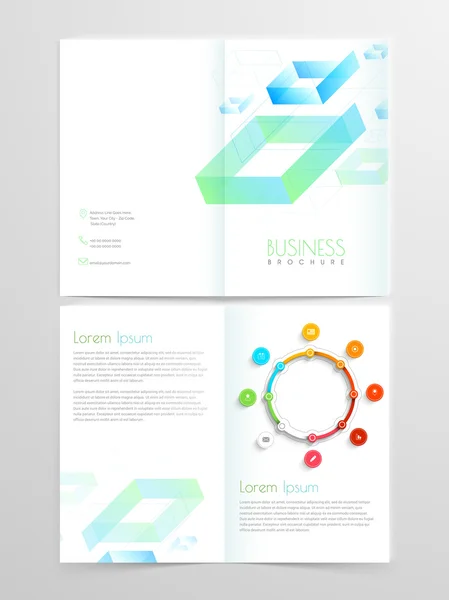 Brochure, flyer of sjabloon ontwerp Zakelijk. — Stockvector