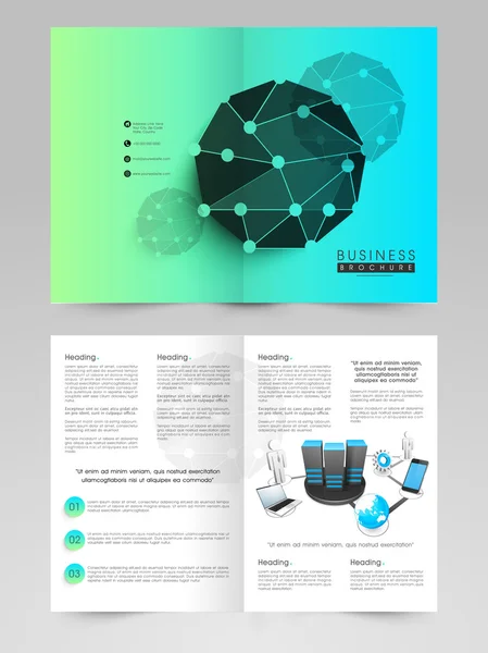 Folheto de negócios, brochura ou modelo . — Vetor de Stock