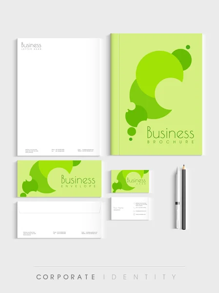 Elegante kit di corporate identity per l'ecologia . — Vettoriale Stock