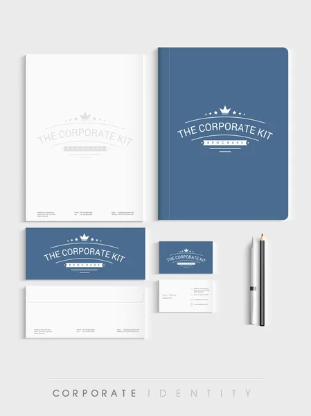 Stylish corporate identity kit. — Stock Vector