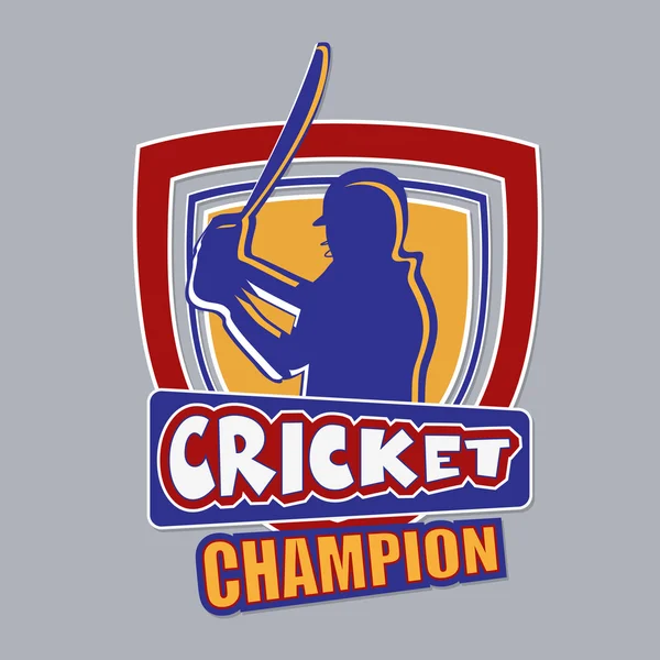 Badge ou étiquette pour les sports de cricket concept . — Image vectorielle