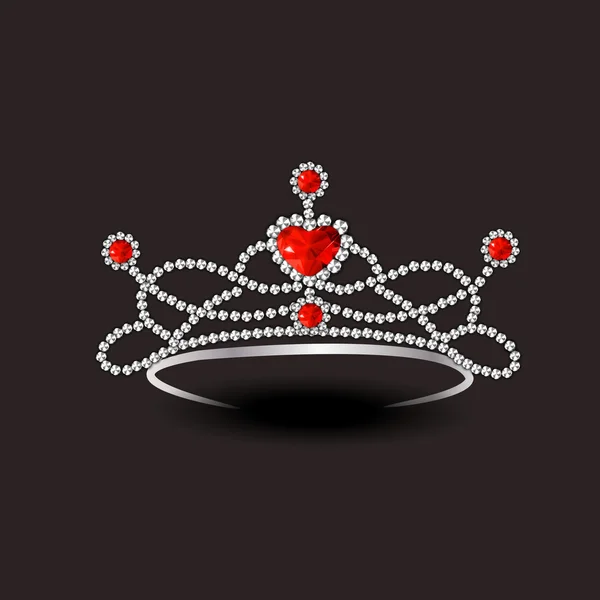 Concept van stijlvolle diamant tiara. — Stockvector