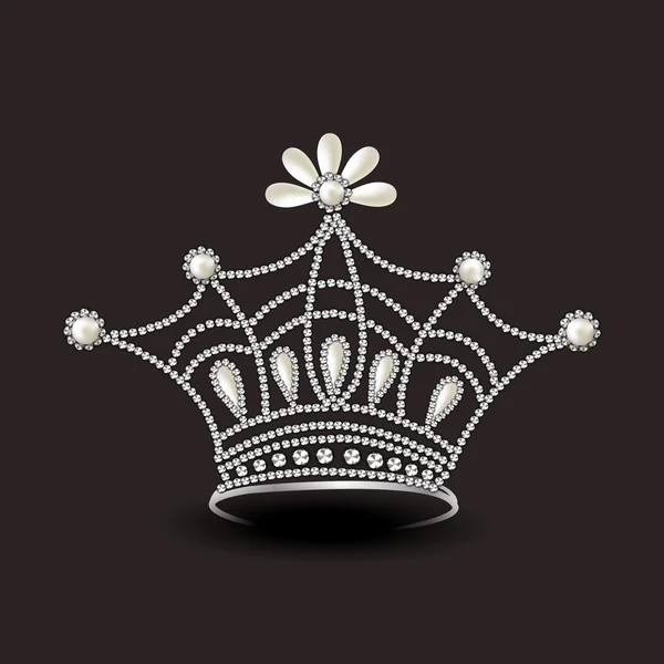 Corona de diamante con estilo creativo . — Vector de stock