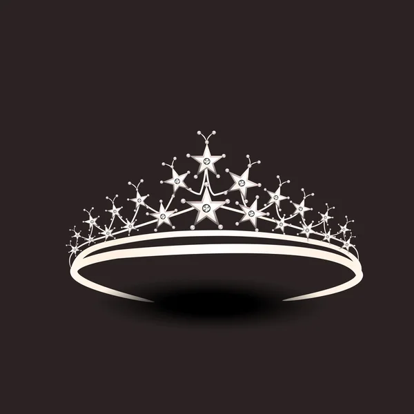 Concept van stijlvolle tiara. — Stockvector