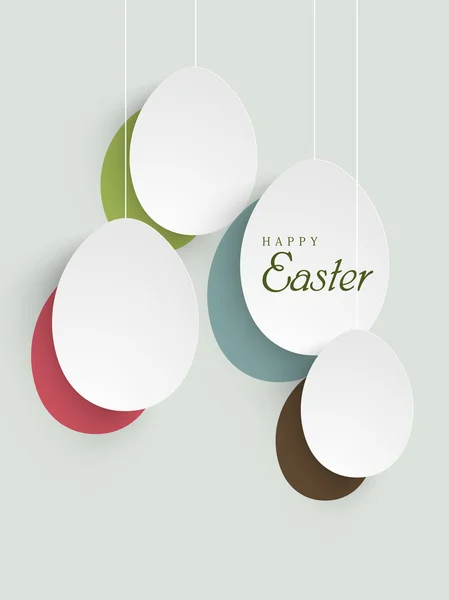 Κρέμονται αυγά για καλό Πάσχα γιορτή. — Διανυσματικό Αρχείο