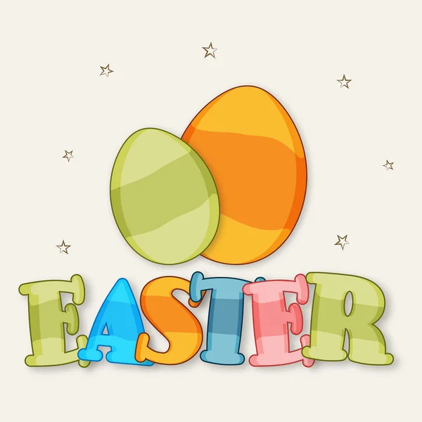 Feliz celebración de Pascua con huevos coloridos . — Vector de stock