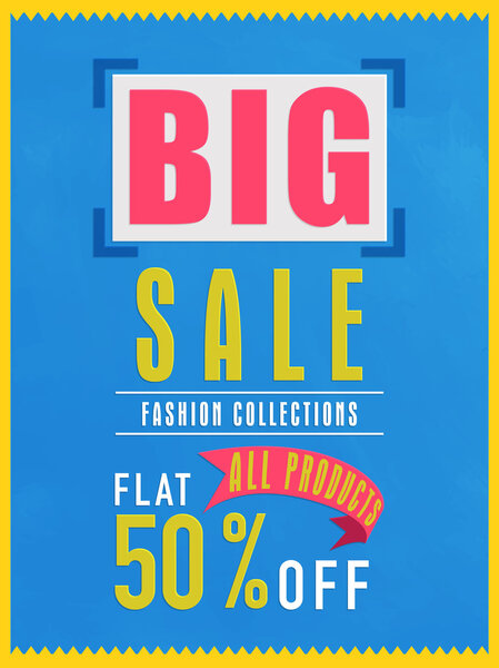 Big sale flyer, banner or poster.