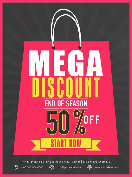 End of season sale flyer, banner or template. — Stock Vector