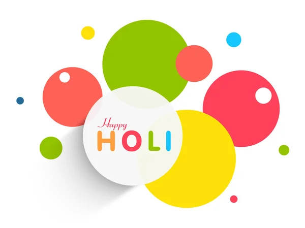 Etiket, etiket veya etiket mutlu Holi festival kutlaması için. — Stok Vektör