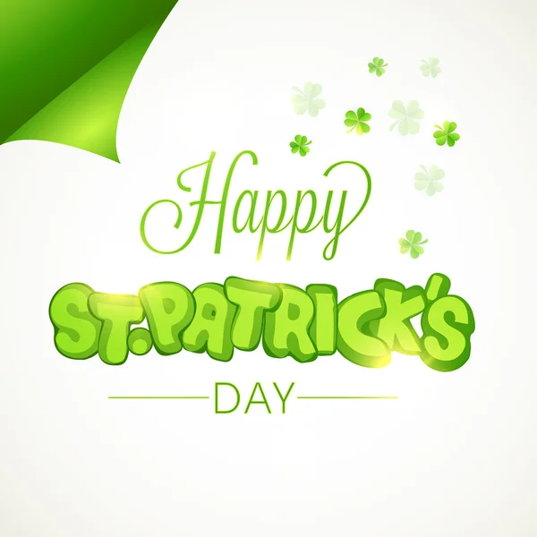 Kleverige ontwerp voor de viering van de dag van St. Patrick van. — Stockvector