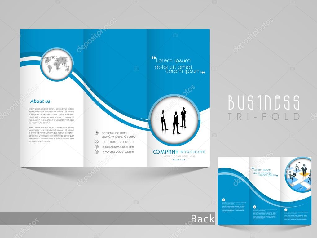 Professional business flyer, tri fold or template.