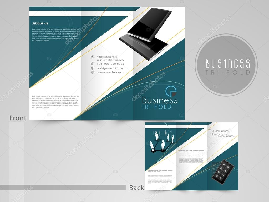 Concept of business tri-fold flyer.
