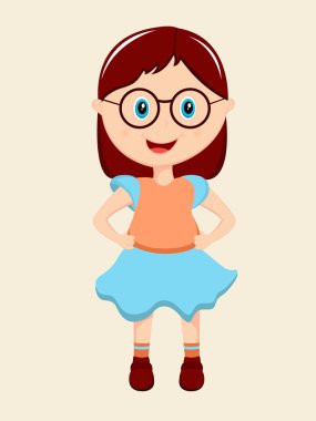 Bir kız karakterin konumu.