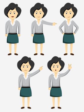 Bir kız karakterinin konumu.