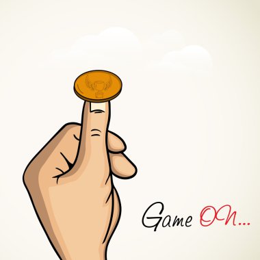 Coin Kriket için insan eliyle.