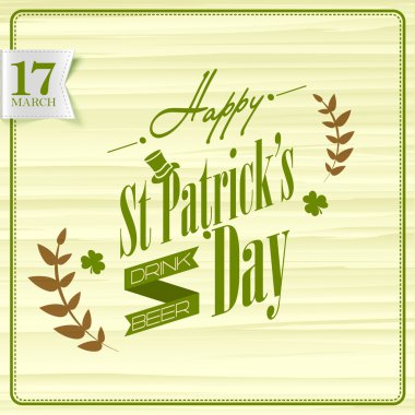 Happy St Patrick's günü için posteri veya başlığı tasarım.