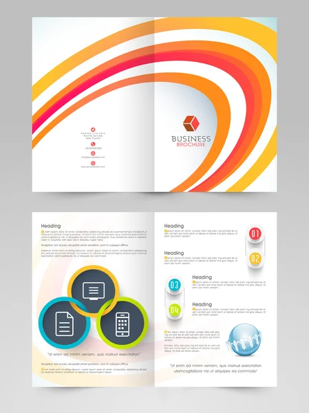 Brochure, sjabloon of folder voor het bedrijfsleven. — Stockvector