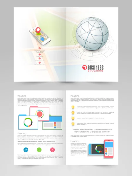 비즈니스 전단지, 배너 또는 서식 파일 디자인. — 스톡 벡터
