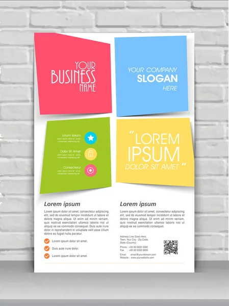 Professional business flyer, banner or template. — Stock Vector