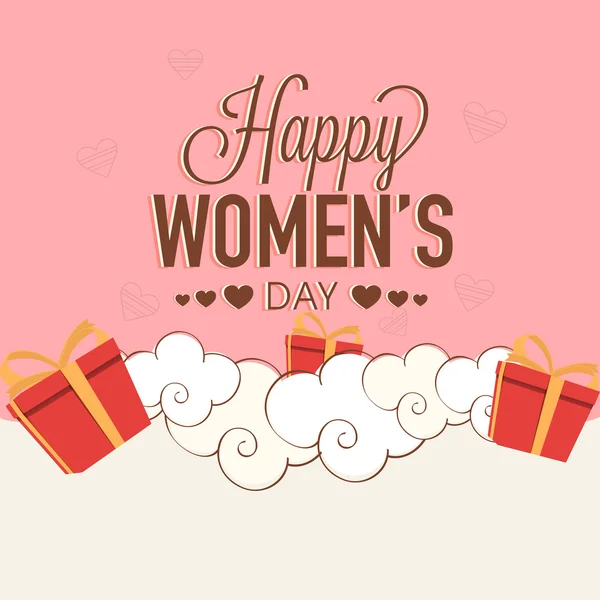 Wenskaart voor International Women's Day viering. — Stockvector