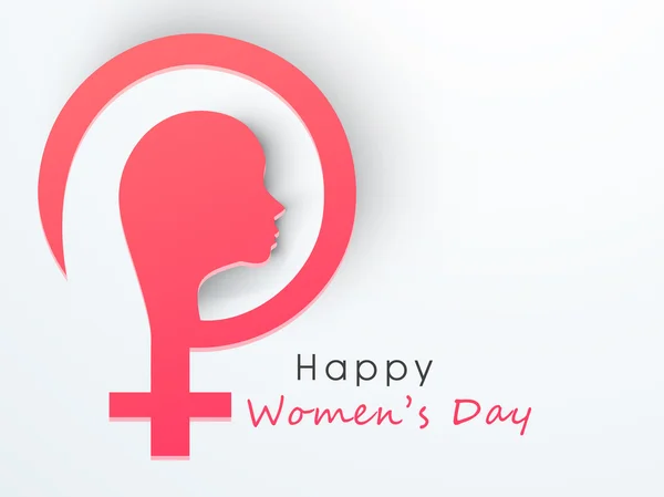 Lány arc International Women's Day celebration. — Stock Vector