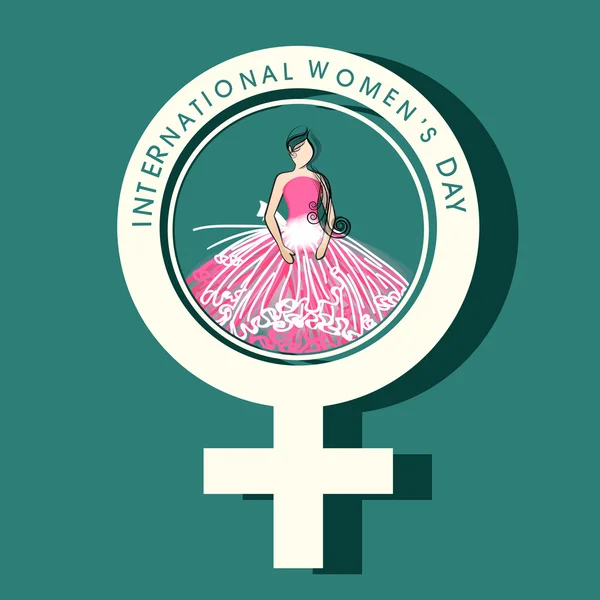 International Women's Day celebration női szimbólum. — Stock Vector