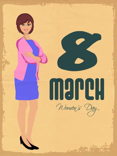 Vorlage oder Broschüre zum Frauentag. — Stockvektor
