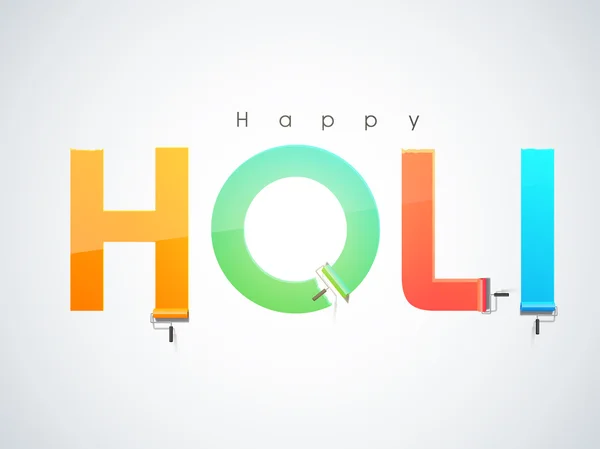 Snygg text för indiska festival, Holi fest. — Stock vektor