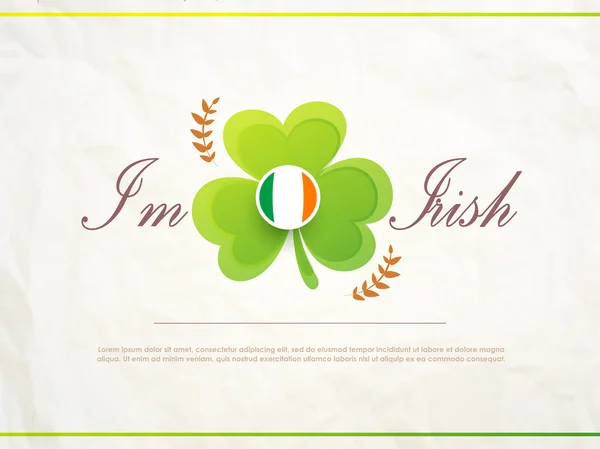 Σχεδιασμός αφίσας ή πανό για ημέρα ευτυχισμένη St. Patrick's. — Διανυσματικό Αρχείο