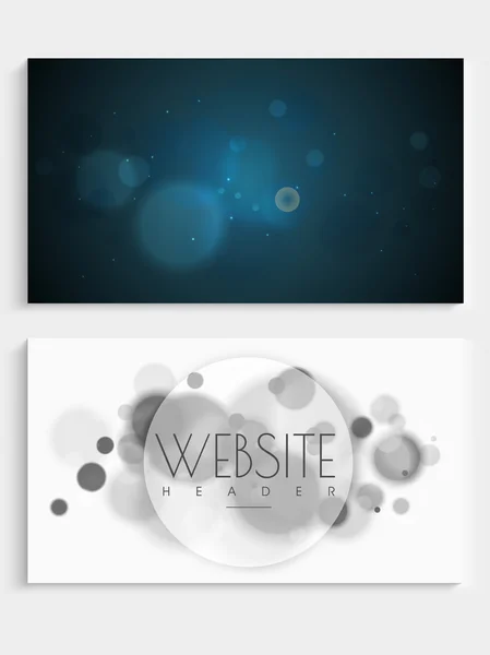 En-tête de site Web ou bannière set design . — Image vectorielle