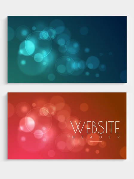 Ensemble d'en-tête ou de bannière de site Web brillant . — Image vectorielle