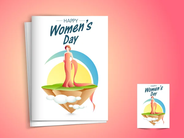 Wenskaart voor International Women's Day viering. — Stockvector