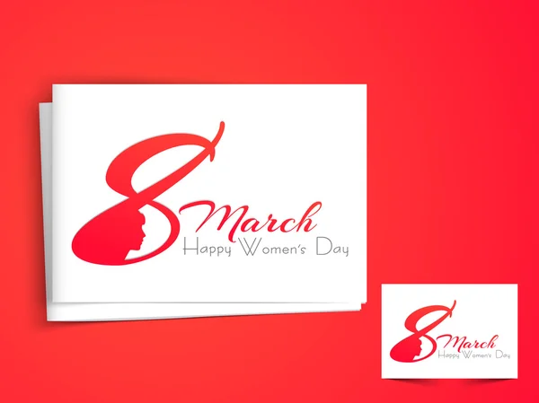 Cartão de saudação para a celebração do Dia Internacional da Mulher . — Vetor de Stock